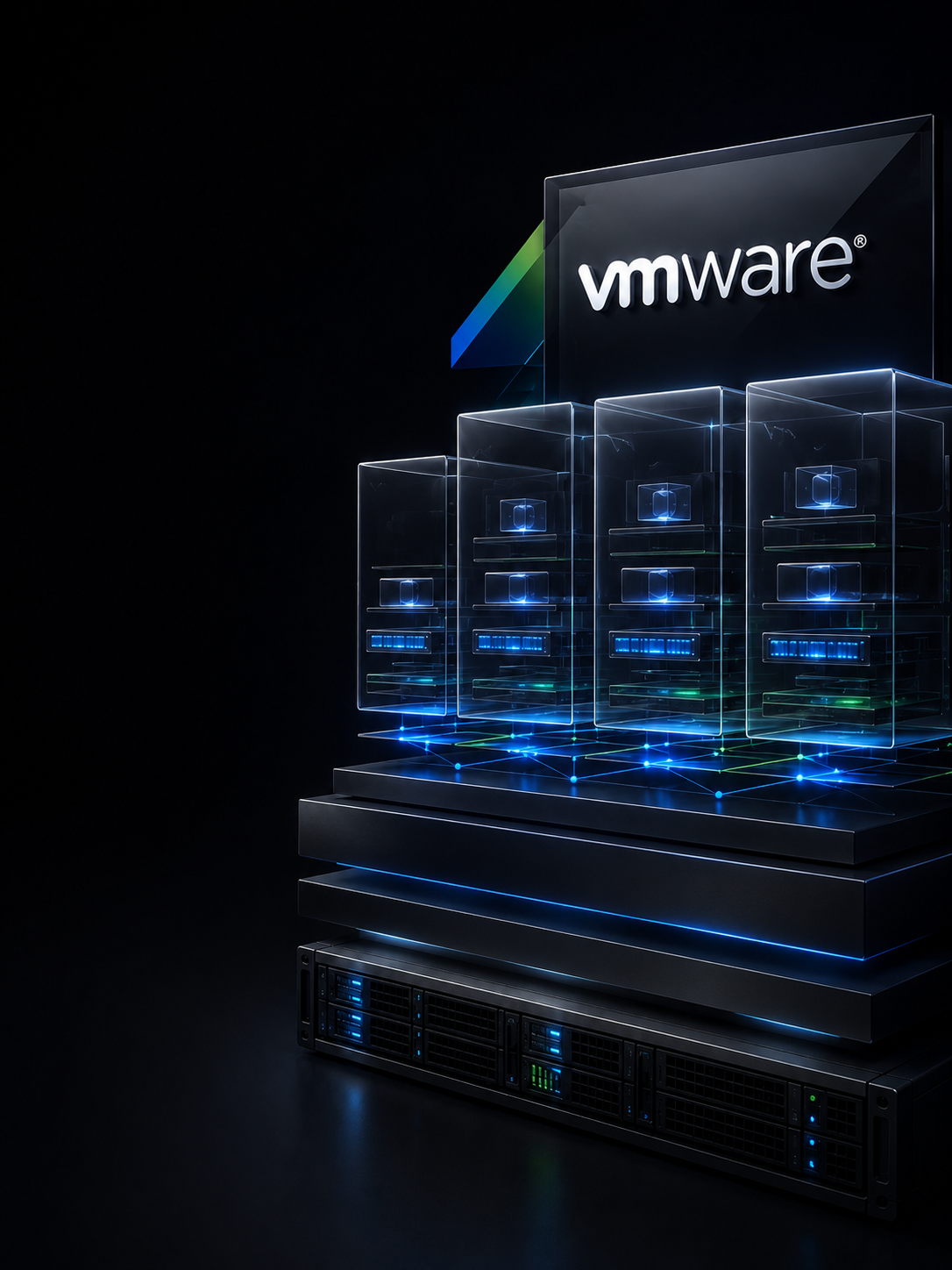 VMware virtualization cluster running enterprise virtual machines